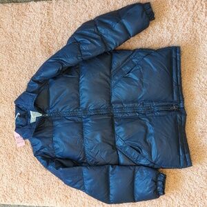 Classic Navy Puffer Jacket - Women's Cozy Winter Coat